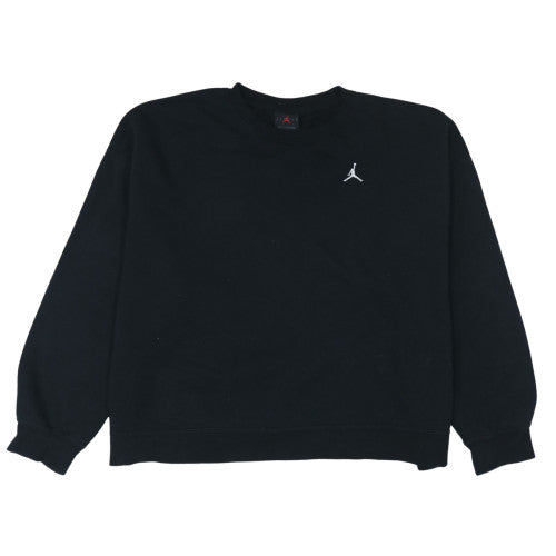 Jordan Womens Black XL Pullover Sweatshirt Crew Neck Cotton Blend