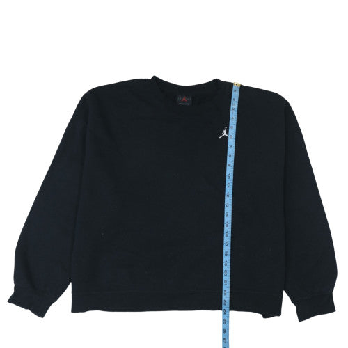Jordan Womens Black XL Pullover Sweatshirt Crew Neck Cotton Blend