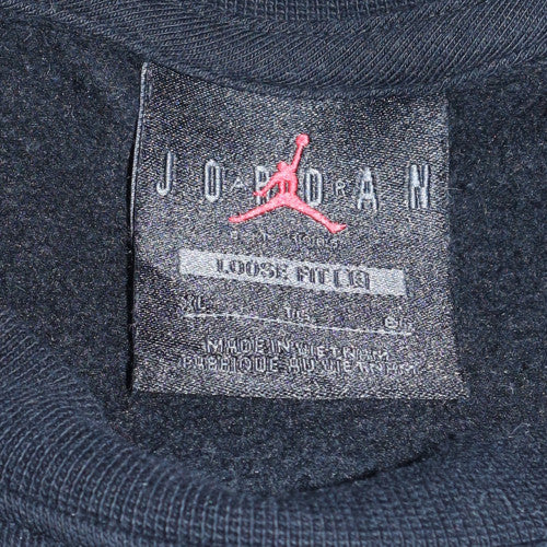 Jordan Womens Black XL Pullover Sweatshirt Crew Neck Cotton Blend