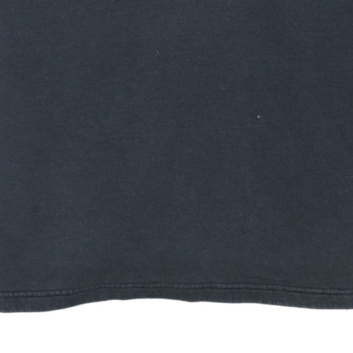 Reebok Men's Black Long Sleeve 1/4 Zip Polo Top Size L