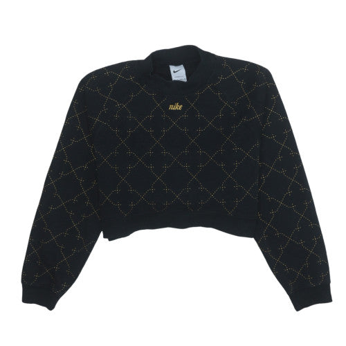 Nike Womens Black Gold Therma-Fit Pullover Sweatshirt XS