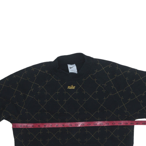 Nike Womens Black Gold Therma-Fit Pullover Sweatshirt XS