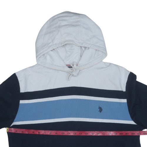U.S. Polo Assn. Mens Blue 2XL Pullover Hoodie with Logo