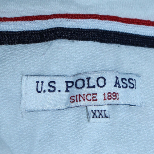 U.S. Polo Assn. Mens Blue 2XL Pullover Hoodie with Logo