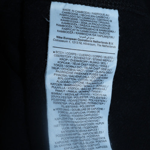 Nike Womens Black XS Pullover Hoodie Cotton Blend Sweatshirt
