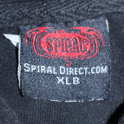 Spiral Direct Boys Black Pullover Hoodie XL Skull Fire Graphic Gothic Design