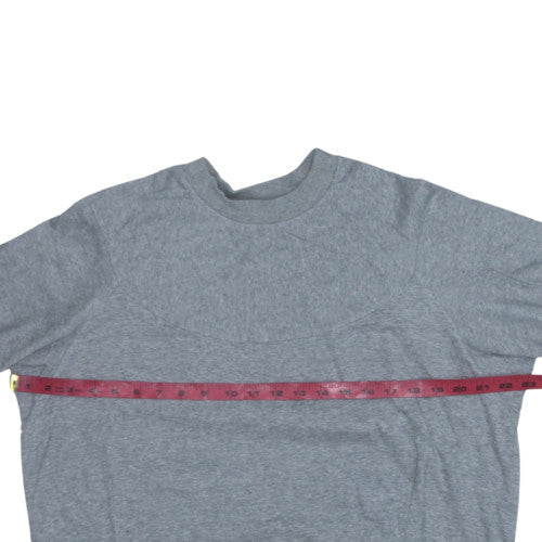 Adidas Womens Grey Long Sleeve Crew Neck Pullover Sweatshirt Size 14