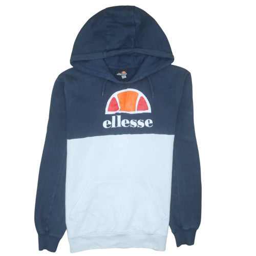 Ellesse Men's Blue Pullover Hoodie Size S Retro Sports Fleece
