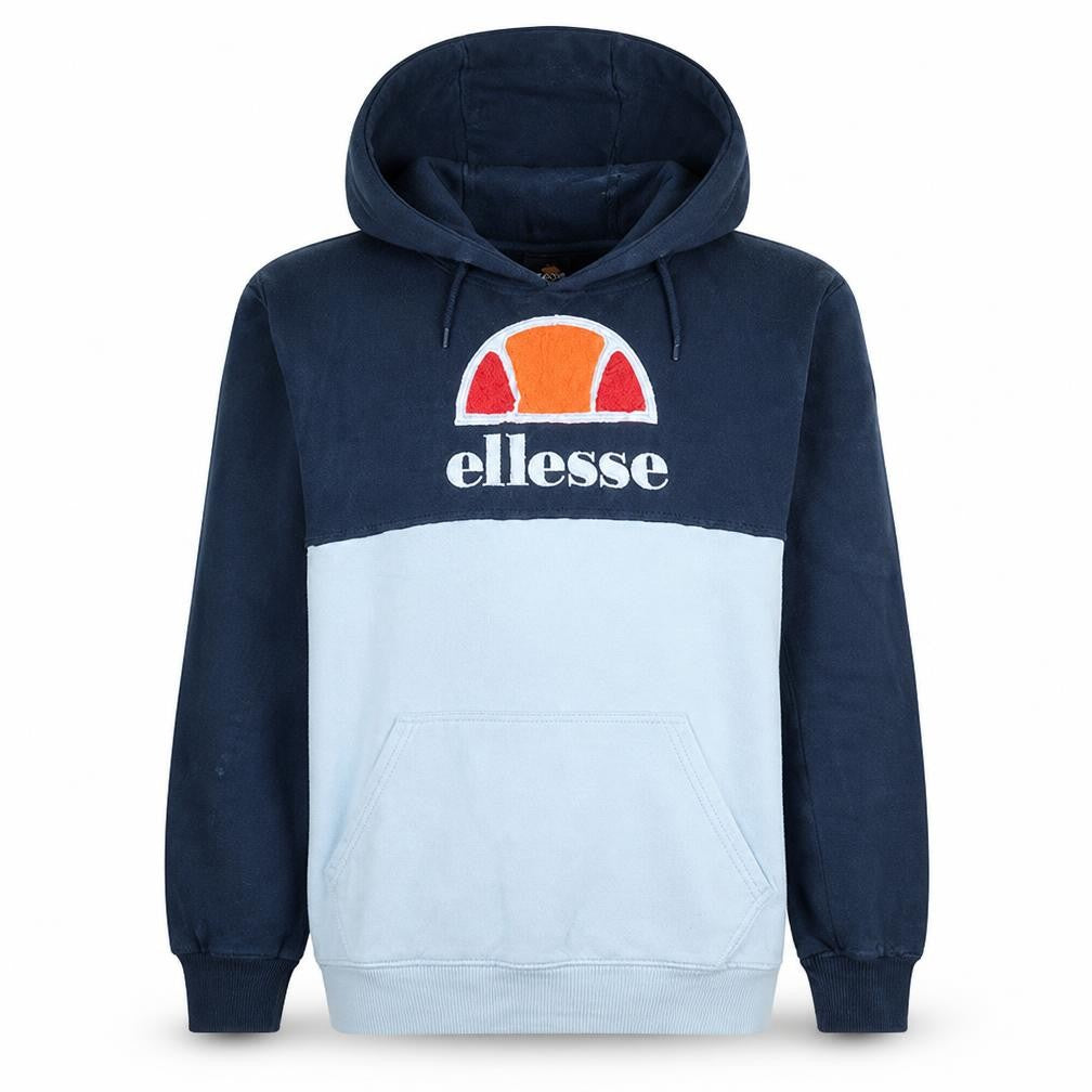 Ellesse Men's Blue Pullover Hoodie Size S Retro Sports Fleece