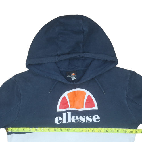 Ellesse Men's Blue Pullover Hoodie Size S Retro Sports Fleece