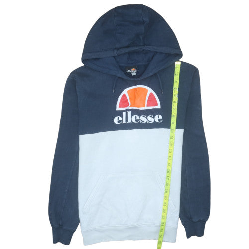 Ellesse Men's Blue Pullover Hoodie Size S Retro Sports Fleece