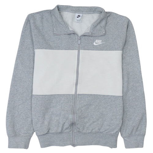 Nike Men's Grey Colourblock Track Jacket Size S Full Zip Lightweight