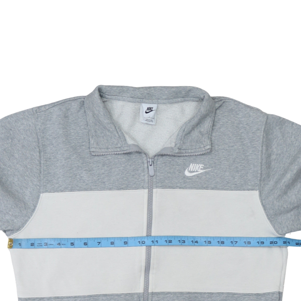 Nike Men's Grey Colourblock Track Jacket Size S Full Zip Lightweight