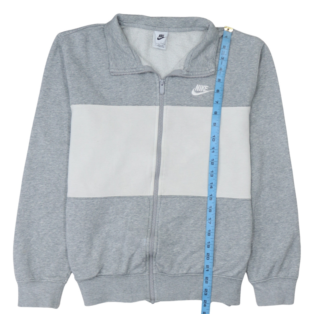 Nike Men's Grey Colourblock Track Jacket Size S Full Zip Lightweight