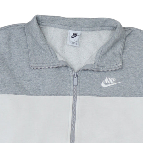 Nike Men's Grey Colourblock Track Jacket Size S Full Zip Lightweight