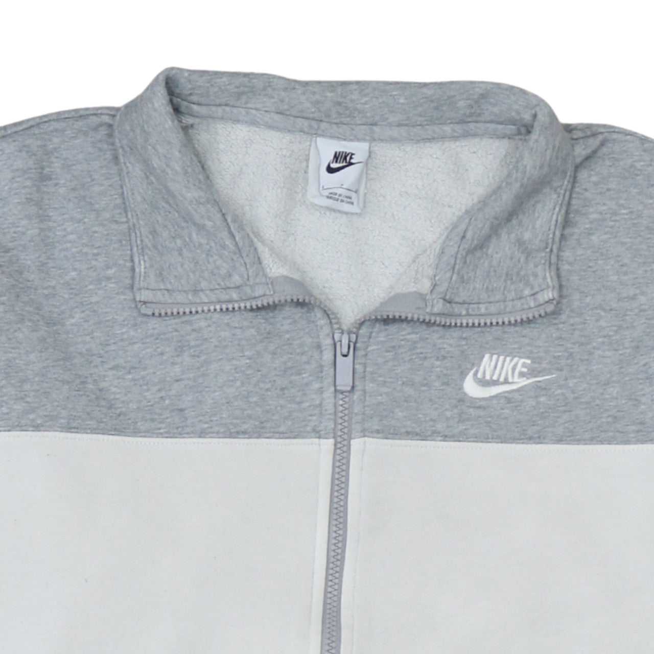Nike Men's Grey Colourblock Track Jacket Size S Full Zip Lightweight