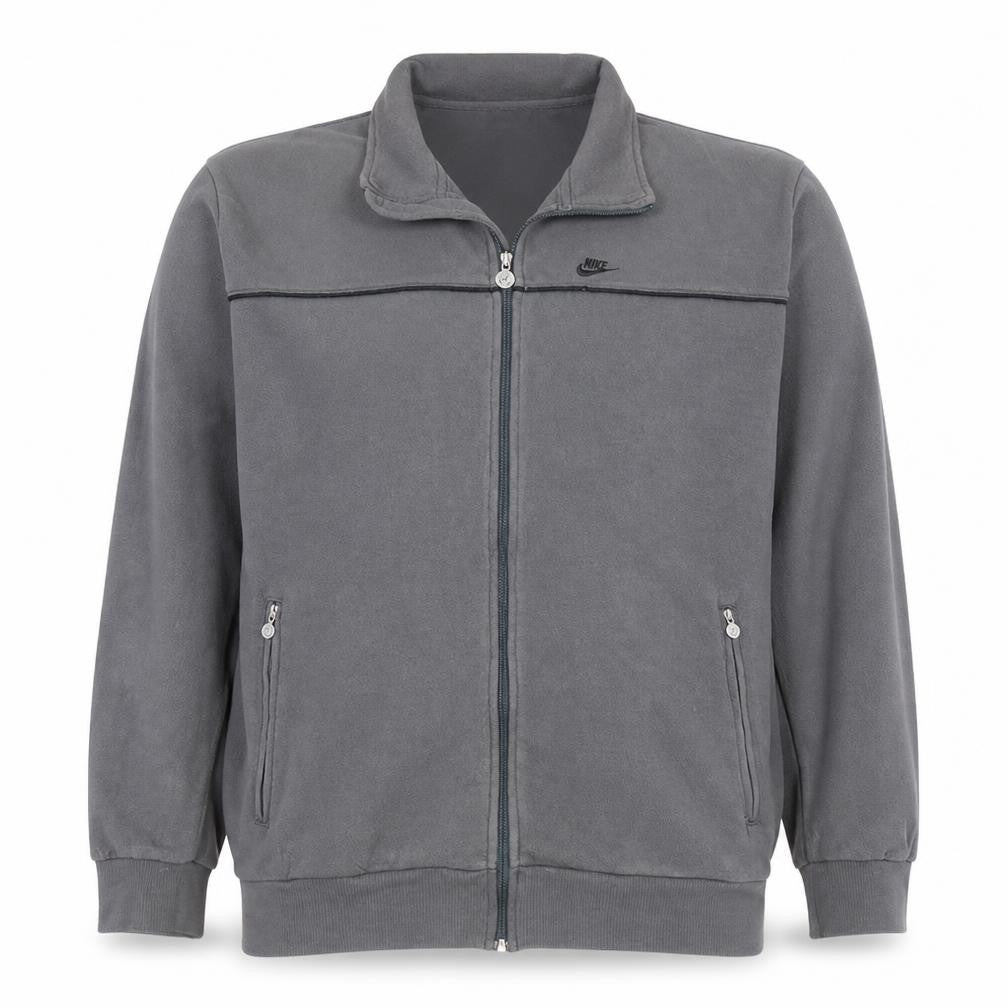 Front view of Nike Men's Grey XL Track Jacket Full Zip Sportswear