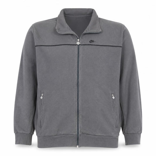 Front view of Nike Men's Grey XL Track Jacket Full Zip Sportswear
