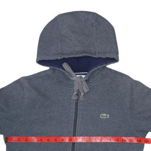 Lacoste Sport Men's Grey Full Zip Hoodie XS Cotton Blend