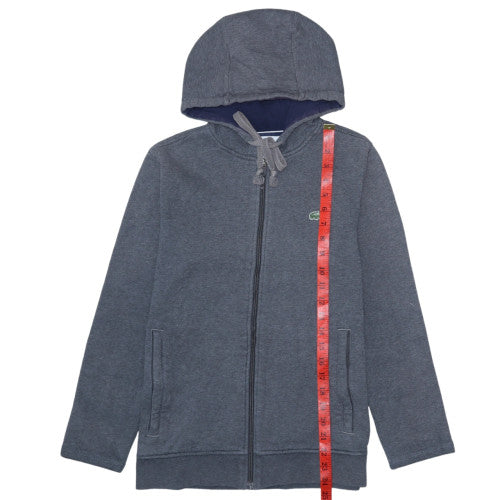 Lacoste Sport Men's Grey Full Zip Hoodie XS Cotton Blend