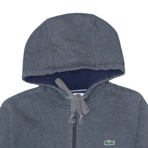 Lacoste Sport Men's Grey Full Zip Hoodie XS Cotton Blend