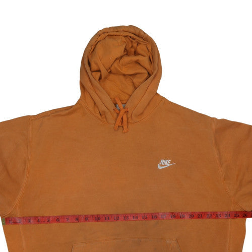 Nike Men’s Brown Pullover Hoodie L Fleece Logo Sweatshirt