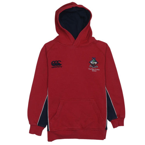 Canterbury Boys Red Pullover Hoodie 12 Years Cotton Blend Rugby Sweatshirt