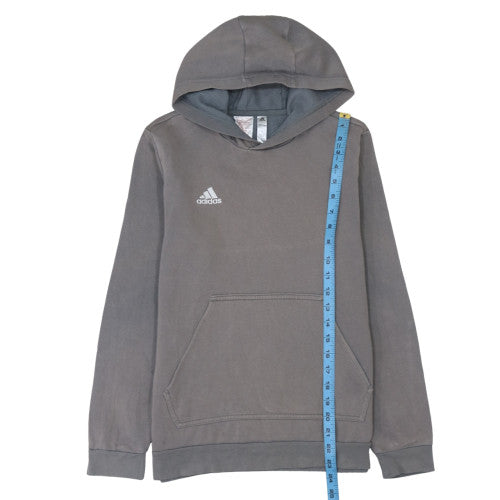 Adidas Boys Grey Pullover Hoodie 13-14 Years Classic Cotton Blend