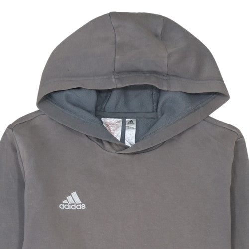 Adidas Boys Grey Pullover Hoodie 13-14 Years Classic Cotton Blend