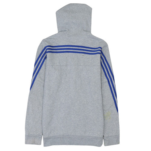 Adidas Men's Grey Full Zip Hoodie L Regular Fit Sportswear
