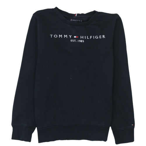 Tommy Hilfiger Boys Black Cotton Crew Neck Sweatshirt Size 164 (UK 12)