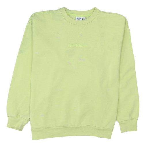 Adidas Women Lime Green Crew Neck Pullover Sweatshirt Size UK 6 XS
