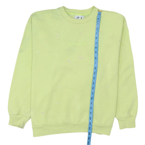 Adidas Women Lime Green Crew Neck Pullover Sweatshirt Size UK 6 XS