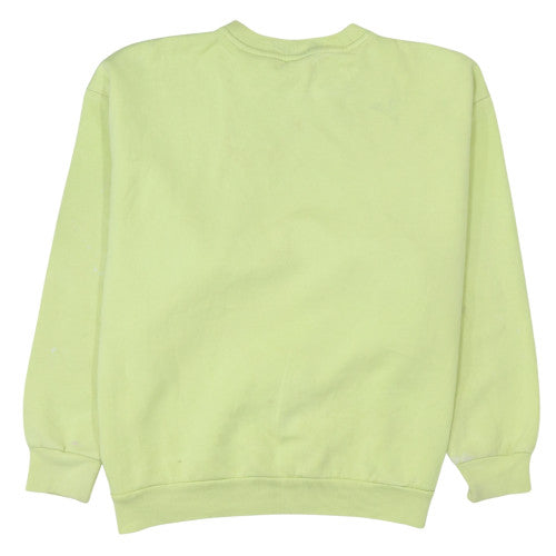 Adidas Women Lime Green Crew Neck Pullover Sweatshirt Size UK 6 XS