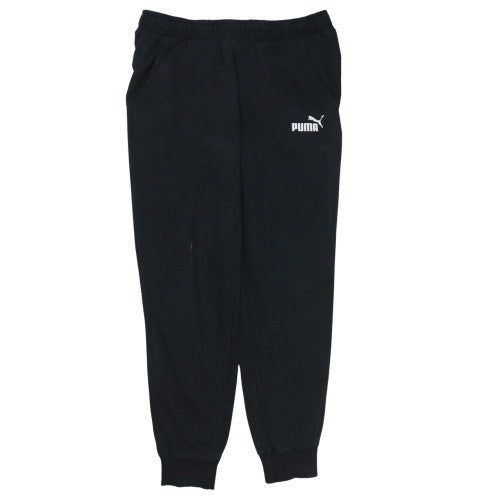 Puma Men's Black Sweatpants L Regular Fit Fleece Joggers