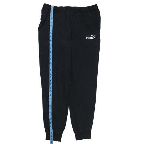 Puma Men's Black Sweatpants L Regular Fit Fleece Joggers