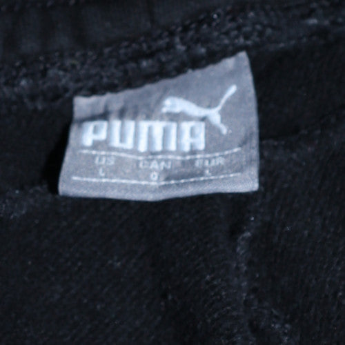 Puma Men's Black Sweatpants L Regular Fit Fleece Joggers
