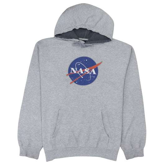 Prairie Mountain Mens Grey NASA Pullover Hoodie Size L