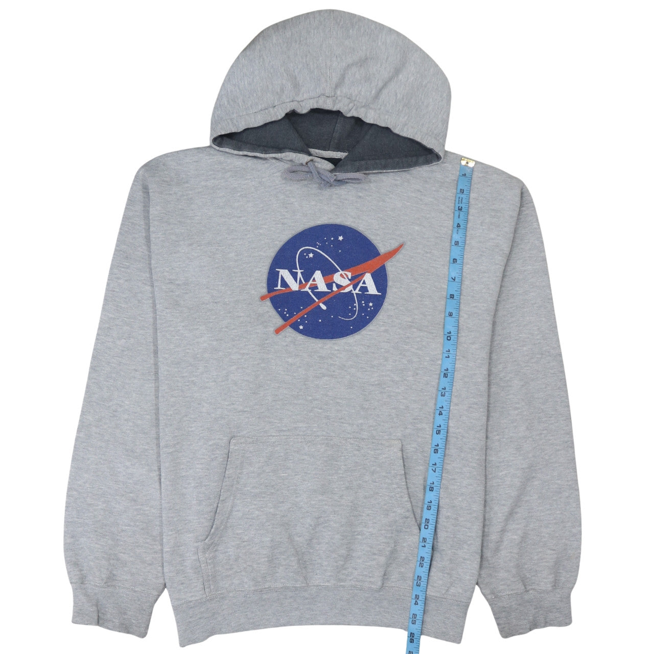 Prairie Mountain Mens Grey NASA Pullover Hoodie Size L