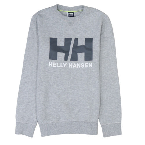 Helly Hansen Men's Grey Graphic Crew Neck Pullover Sweatshirt Size S