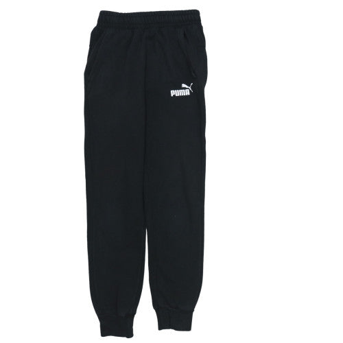Puma Womens Black XS Jogger Fleece Sweatpants with Logo