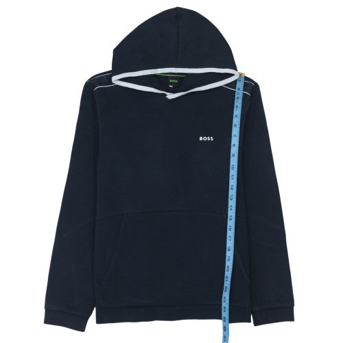 BOSS Men's Blue Pullover Hoodie M Regular Fit Logo Design