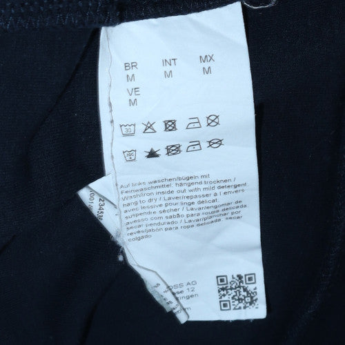 BOSS Men's Blue Pullover Hoodie M Regular Fit Logo Design