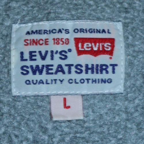 Levi's Men's Grey Logo Crew Neck Pullover Sweatshirt L