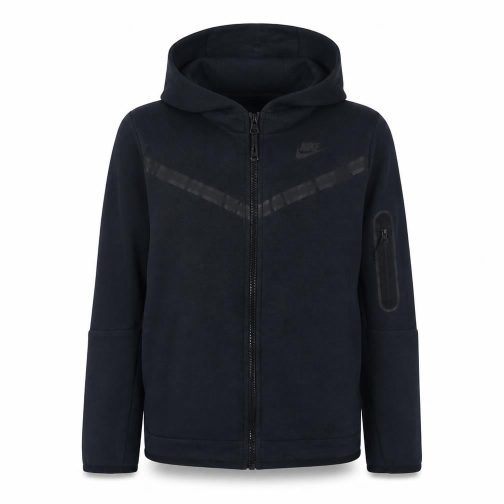 Nike Boys Black Full Zip Hooded Fleece Hoodie XL 158-170cm