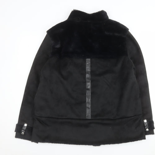 Capsule Outerwear Women's Black Faux Suede Biker Jacket Size 18