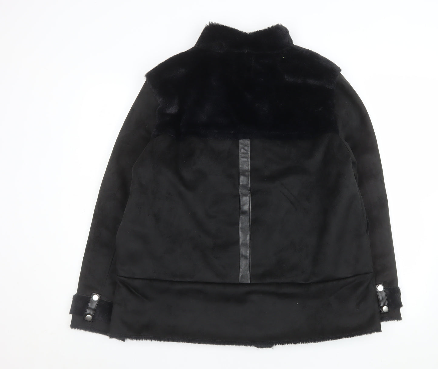 Capsule Outerwear Women's Black Faux Suede Biker Jacket Size 18