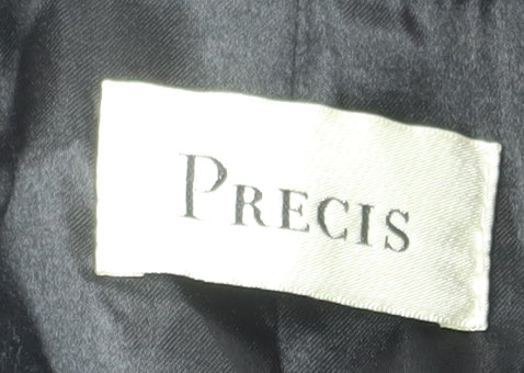 Precis Womens Black Wool Cashmere Blend Pea Coat Size 8
