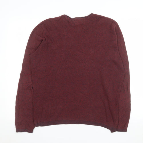 Jack & Jones Men’s Red Cotton Crew Neck Pullover Sweatshirt M