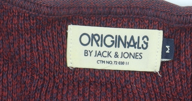 Jack & Jones Men’s Red Cotton Crew Neck Pullover Sweatshirt M